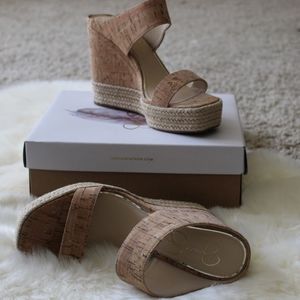 Jessica Simpson Natural Cork Sandals 8 1\2
